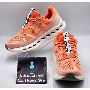 On Cloud Men's Orange Cloudsurfer Lightweight Running Shoes Mesh Upper Sz 8 2903